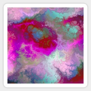 Hope and Prayers in a Pink Turquoise and Magenta Mist Sticker